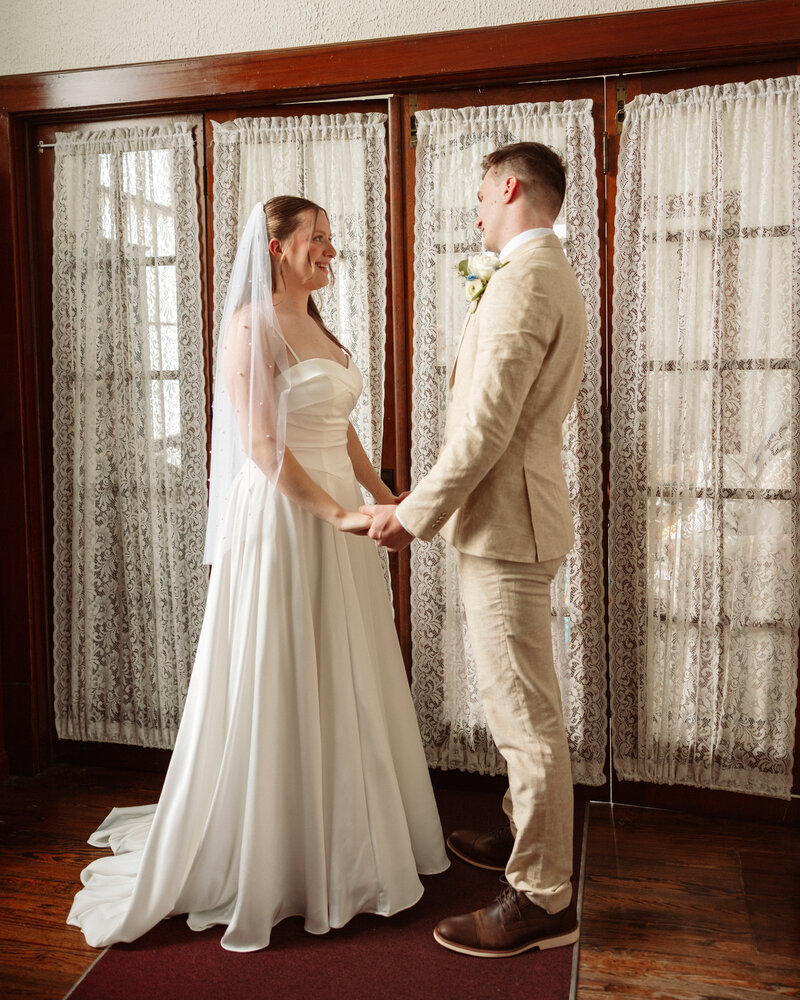 Matthew and Sarah on their wedding day, filmed by EC Films in Pensacola